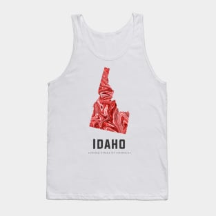 Idaho state map abstract red Tank Top